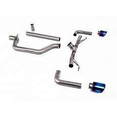 Milltek Sport výfukový systém OPF/GPF Back - Race System (nejhlasitější) - 80mm pro Volkswagen Golf Mk8 GTi (245ps s OPF/GPF) 2020-2024, typ koncovek: GT-115 titanově modré