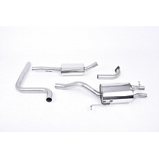 Milltek Sport výfukový systém cat-back s rezonátorem (tišší) pro Ford Fiesta Mk7/Mk7.5 1.0T EcoBoost (100/125/140PS) 2013-2017, Jet-80 karbonové koncovky