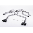 Milltek Sport výfukový systém cat-back Race pro Audi S4 3.0 TFSI B8.5 2012-2016, typ koncovek: GT-100B černé