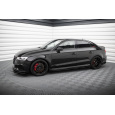 Maxton Design křidélka bočních difuzorů pro Audi RS3 8V Facelift, černý lesklý plast ABS, Sedan