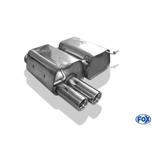 Fox Sportauspuff koncový tlumič výfuku s koncovkou 2x76 Typ 13 pro BMW řada 3 E90, E91 s motorem 2.0