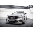 Maxton Design spoiler pod přední nárazník ver.2 pro Mercedes třída C W205 Facelift/43 AMG/Coupe, W205 Facelift/43 AMG/Sedan, černý lesklý plast ABS