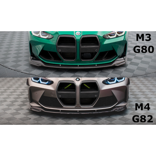 Maxton Design Carbon Division spoiler pod přední nárazník ver.2 pro BMW M4 G82, materiál pravý karbon