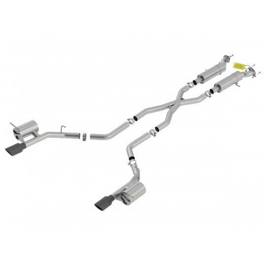 Borla Cat-Back výfukový systém "S-Type" pro Dodge Durango SRT 6,4l s automatickou převodovkou, AWD, 4-dvéř., r.v. 2018-2020, typ koncovek: černé