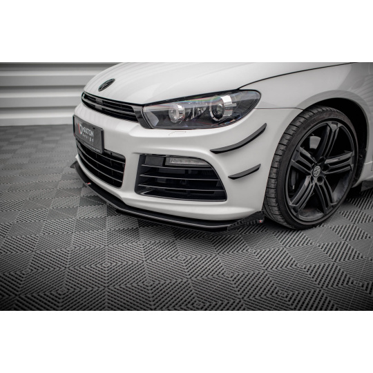 Maxton Design rohové spoilery pod přední nárazník pro Volkswagen Scirocco R Mk3, plast ABS bez povrchové úpravy