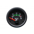 Autogauge palubní přístroj - voltmetr s černým podkladem