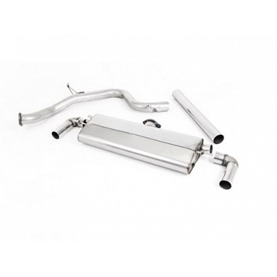 Milltek Sport výfukový systém cat-back bez rezonátoru (hlasitější) pro Peugeot 308 GTI 270 (1.6T) bez OPF/GPF 2016-2019, využívá originálních koncovek