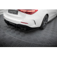 Maxton Design boční difuzory pod zadní nárazník pro Mercedes třída C W206 43 AMG, W206 AMG-Line, černý lesklý plast ABS