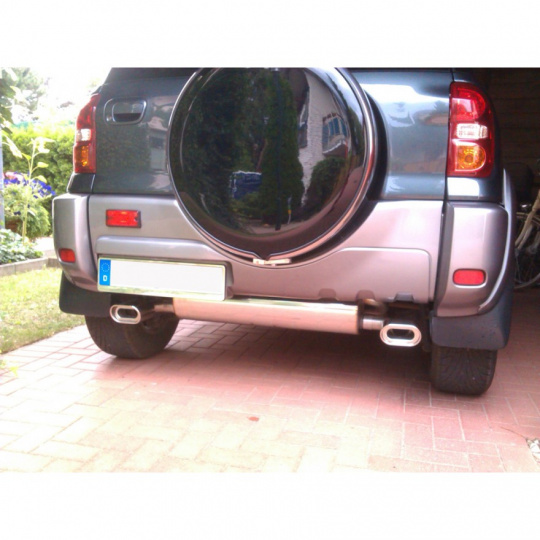 Fox Sportauspuff koncový tlumič výfuku s koncovkou 135x80 Typ 53 na obou stranách pro Toyota RAV 4 II s motorem 2.0, 2.0 D-4D, 3dvéř.