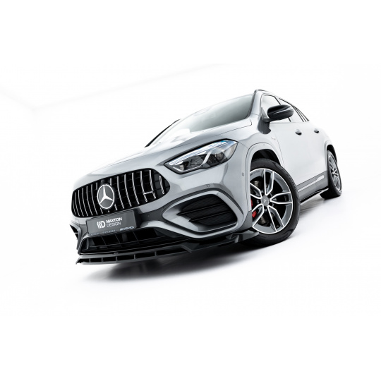 Maxton Design spoiler pod přední nárazník pro Mercedes GLA H247 Facelift /AMG 35, černý lesklý plast ABS