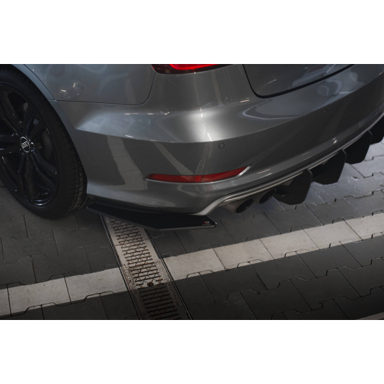 Maxton Design "Street Pro" boční difuzory pod zadní nárazník pro Audi A3 8V, plast ABS bez povrchové úpravy, Sedan