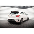 Maxton Design "Street Pro" difuzor zadního nárazníku pro Seat Ibiza Mk4, plast ABS bez povrchové úpravy, s černou a červenou linkou, Sport Coupe