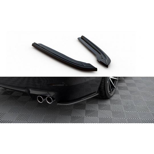 Maxton Design boční difuzory pod zadní nárazník pro BMW M5 F10- F11, černý lesklý plast ABS