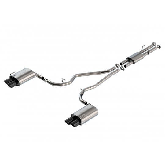 Borla Cat-Back výfukový systém "ATAK" pro Ford Explorer ST 3,0l V6 EcoBoost s automatickou převodovkou, AWD, 4-dvéř., r.v. 2020, typ koncovek: černé