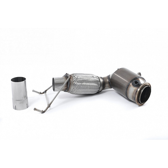 Milltek Sport downpipe a Hi-Flow sportovní katalyzátor pro New Mini Mk3 (F56) Cooper 1.5T (Pre-LCI only) 2014-2018, For fitment with the OEM cat-back exhaust