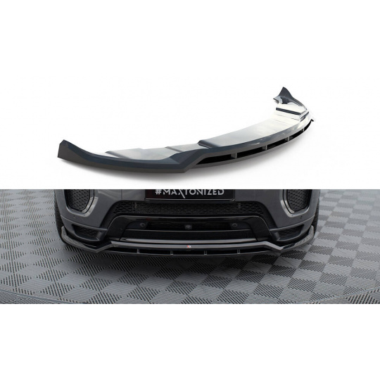 Maxton Design spoiler pod přední nárazník pro Land rover Range Rover Evoque Mk1 Facelift, černý lesklý plast ABS