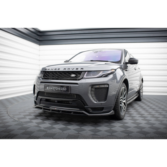 Maxton Design spoiler pod přední nárazník pro Land rover Range Rover Evoque Mk1 Facelift, černý lesklý plast ABS, HSE Dynamic