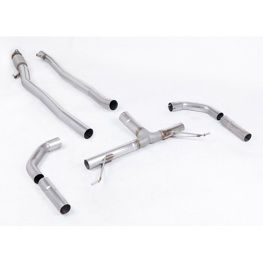 Milltek Sport výfukový systém cat-back s rezonátorem a klapkami pro Mercedes CLA CLA35 AMG 2.0 Turbo Coupe/Shooting Brake (bez OPF/GPF) 2019-2024, využívá originálních koncovek