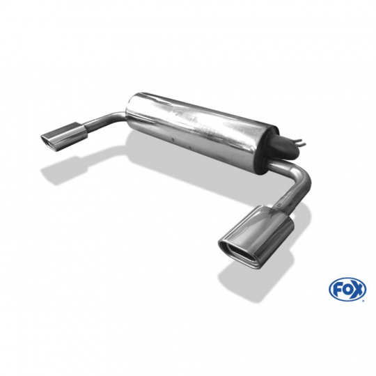 Fox Sportauspuff koncový tlumič výfuku s koncovkou 135x80 Typ 53 na obou stranách pro Toyota RAV 4 II s motorem 2.0, 2.0 D-4D, 5dvéř.