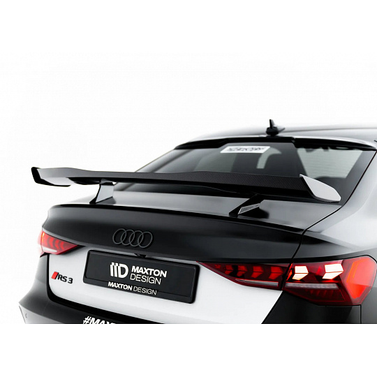 Maxton Design zadní křídlo pro Audi A3 8Y, 8Y Facelift, pravý karbon, Sedan, vč. S-Line Maxton Design zadní křídlo pro Audi A3 8Y, 8Y Facelift, pravý karbon, Sedan, vč. S-Line