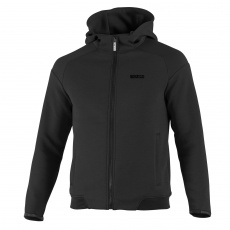Sparco mikina se zipem a kapucí, barva: černá, velikost: XXXL Sparco mikina se zipem a kapucí, barva: černá, velikost: XXXL