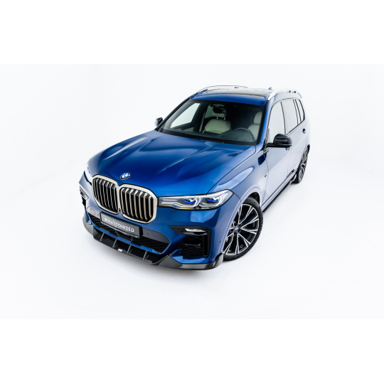 Maxton Design spoiler pod přední nárazník pro BMW X7 G07 M-Pack, materiál pravý karbon