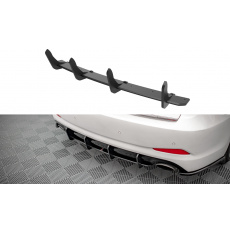 Maxton Design "Street Pro" difuzor zadního nárazníku pro Hyundai i40 Mk1, plast ABS bez povrchové úpravy, s černou a červenou linkou
