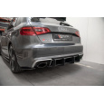Maxton Design "Racing durability" zadní difuzor ver.2 pro Audi RS3 8V, plast ABS bez povrchové úpravy, s černou a červenou linkou