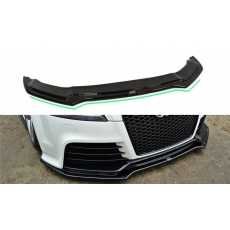 Maxton Design spoiler pod přední nárazník pro Audi TT RS 8J, černý lesklý plast ABS, ver. 2