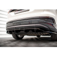Maxton Design středový spoiler pod zadní nárazník s žebrováním pro Audi Q4 e-tron Mk1 Sportback, černý lesklý plast ABS