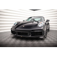 Maxton Design spoiler pod přední nárazník pro Porsche 911 992 Turbo S, černý lesklý plast ABS