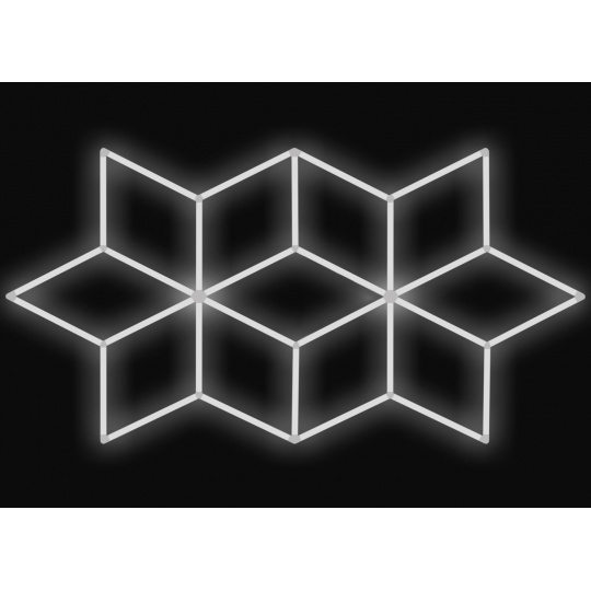 Kompletní LED svítidlo, rozměr: 96,8 x 165,5 cm, teplota světla: bílá 4000 K