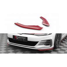 Maxton Design spoiler pod přední nárazní pro Volkswagen Golf GTI Mk7 Facelift, červený lesklý plast ABS