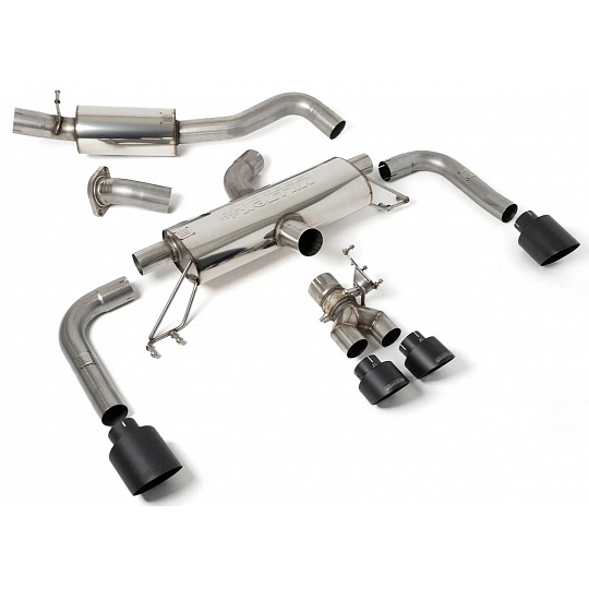 Milltek Sport výfukový systém secondary cat-back 76.2mm / 3" s rezonátorem pro Toyota Corolla GR Corolla 1.6 Turbo 2023-2024, GT černé koncovky Milltek Sport výfukový systém secondary cat-back 76.2mm / 3" s rezonátorem pro Toyota Corolla GR Corolla 1.6 Turbo 2023-2024, GT černé koncovky