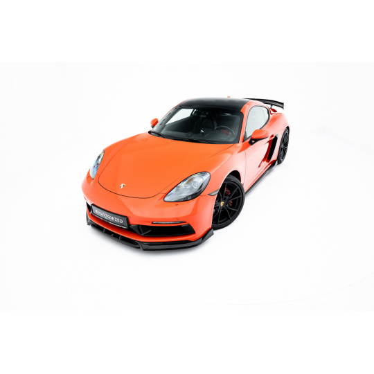 Maxton Design spoiler pod přední nárazník v.3 pro Porsche Cayman GTS 982c, černý lesklý plast ABS
