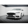 Maxton Design spoiler pod přední nárazník pro Ford Mondeo Mk5 Facelift, černý lesklý plast ABS
