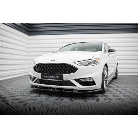 Maxton Design spoiler pod přední nárazník pro Ford Mondeo Mk5 Facelift, černý lesklý plast ABS
