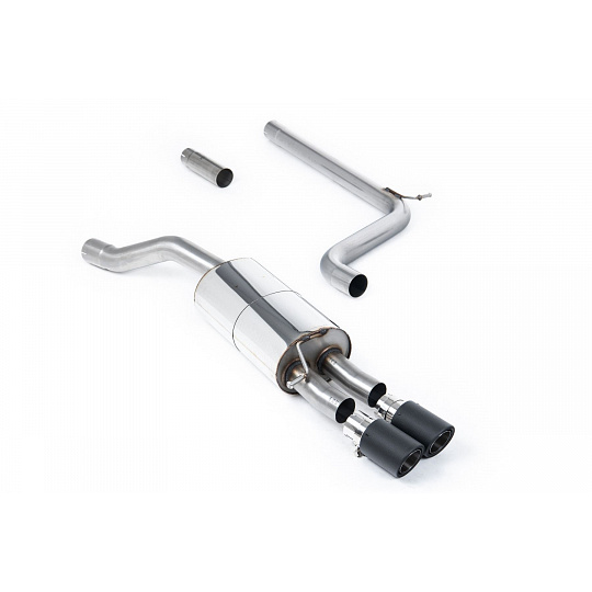 Milltek Sport výfukový systém cat-back GPF/OPF Back systém pro Volkswagen Polo 1.5 TSI (AW 5-dvéř. vč. Facelift) - s GPF/OPF 2019-2024, typ koncovek: JET-90 karbonové