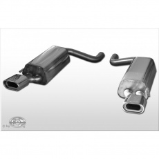 Fox Sportauspuff koncový tlumič výfuku s koncovkou 135x80 Typ 53 na obou stranách pro Mercedes třída S s motorem 5.0