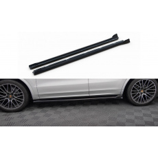 Maxton Design difuzory pod boční prahy pro Porsche Cayenne Mk3 Coupe, černý lesklý plast ABS