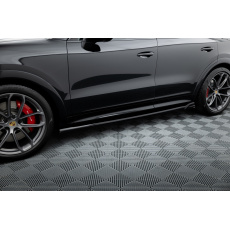 Maxton Design difuzory pod boční prahy pro Porsche Cayenne Mk3 Coupe, černý lesklý plast ABS