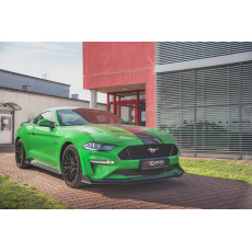 Maxton Design "Street Pro" spoiler pod přední nárazník ver.2 pro Ford Mustang MK6 GT Facelift, plast ABS bez povrchové úpravy, s červenou linkou Maxton Design "Street Pro" spoiler pod přední nárazník ver.2 pro Ford Mustang MK6 GT Facelift, plast ABS bez povrchové úpravy, s červenou linkou