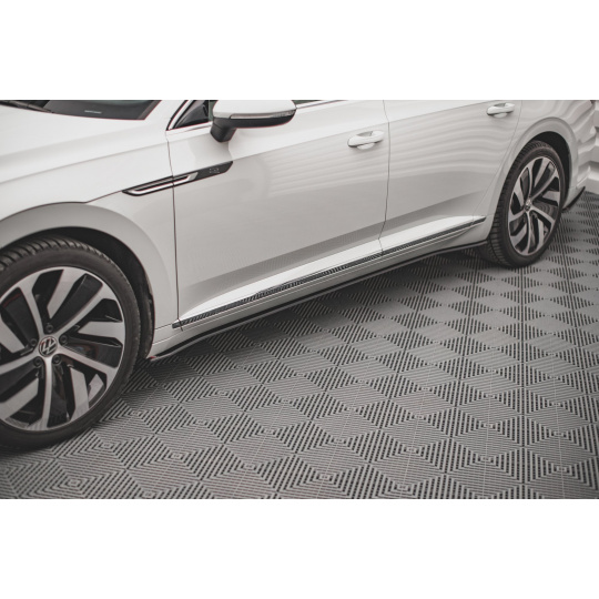 Maxton Design "Street Pro" difuzory pod boční prahy pro Volkswagen Arteon R-Line Facelift, plast ABS bez povrchové úpravy