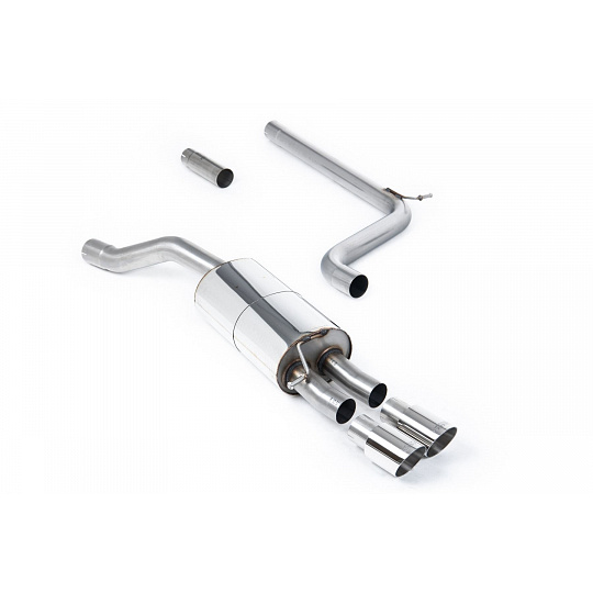 Milltek Sport výfukový systém cat-back GPF/OPF Back systém pro Volkswagen Polo 1.5 TSI (AW 5-dvéř. vč. Facelift) - s GPF/OPF 2019-2024, typ koncovek: GT-90 leštěné