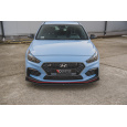 Maxton Design "Racing durability" spoiler pod přední nárazník pro Hyundai i30 N Mk3, plast ABS bez povrchové úpravy, s červenou linkou