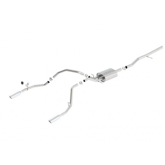 Borla Cat-Back výfukový systém "S-Type" pro GMC Sierra 1500 5,3l CC/SB 78,7", WB 153", r.v. od 14-18