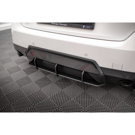 Maxton Design "Street Pro" difuzor zadního nárazníku pro BMW řada 2 G42 M-Pack, plast ABS bez povrchové úpravy, s černou a červenou linkou