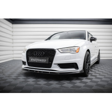 Maxton Design spoiler pod přední nárazník pro Audi A3 8V, černý lesklý plast ABS, Sedan