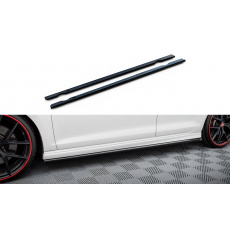 Maxton Design difuzory pod boční prahy ver.3 pro Volkswagen Golf R Mk7, černý lesklý plast ABS