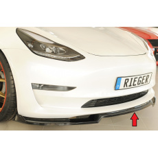 Rieger lipa pod přední nárazník pro Tesla Model 3 003, 06/18-, plast ABS lakovaný do černé lesklé barvy